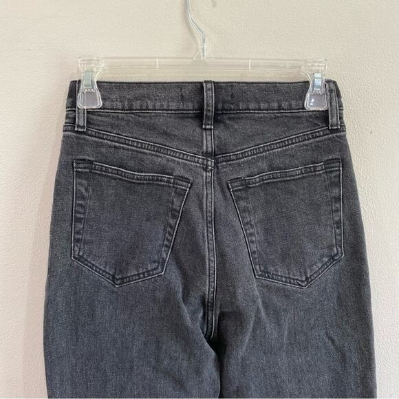 Abercrombie & Fitch The 90s Slim Straight Ultra High Rise Jeans Black Sz 25 - Picture 4 of 6